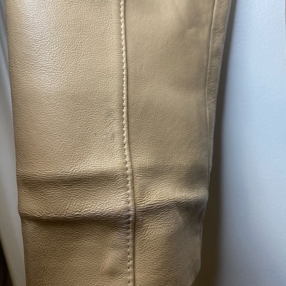 Real Leather Beige Jacket - Picture 3 of 3